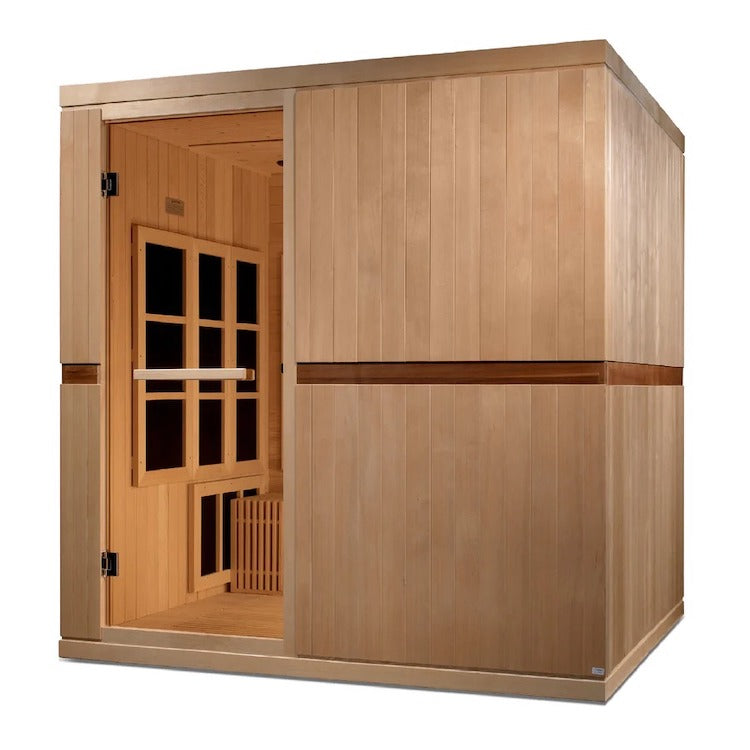 Golden Designs Catalonia 8-person PureTech™ Near Zero EMF (Under 2MG) FAR Infrared Sauna (Canadian Hemlock) Saunas Golden Designs