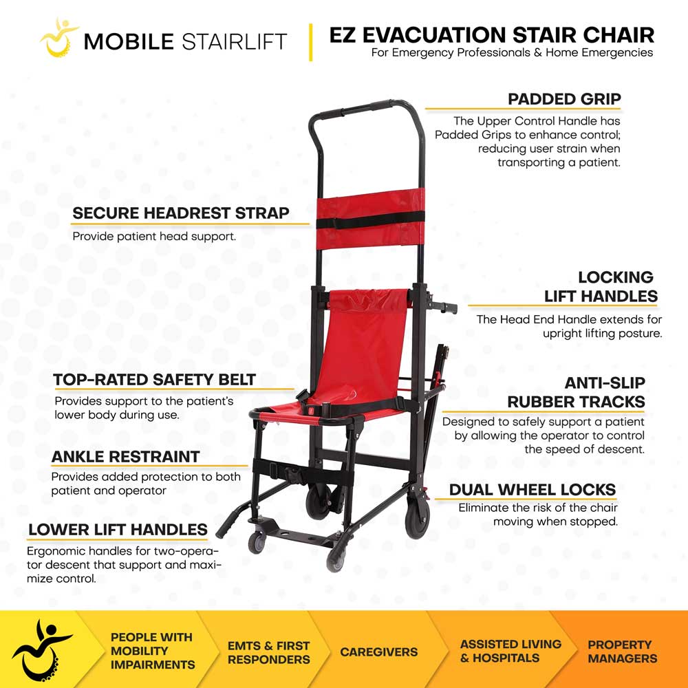Climbing Steps Mobile Stairlift EZ Evacuation Stair Chair Stair Lift Climbing Steps