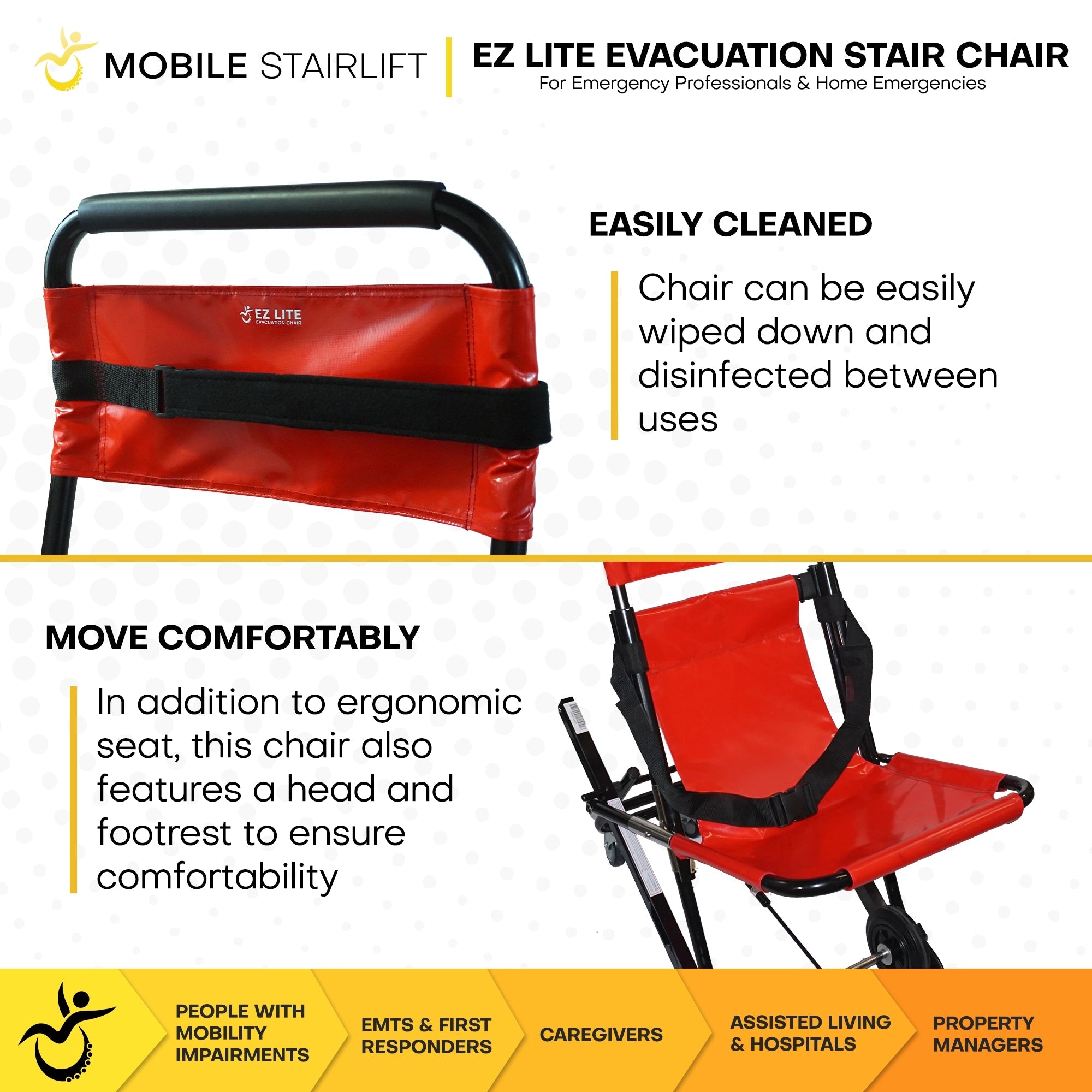 Climbing Steps Mobile Stairlift EZ LITE Evacuation Stair Chair Stair Lift Climbing Steps