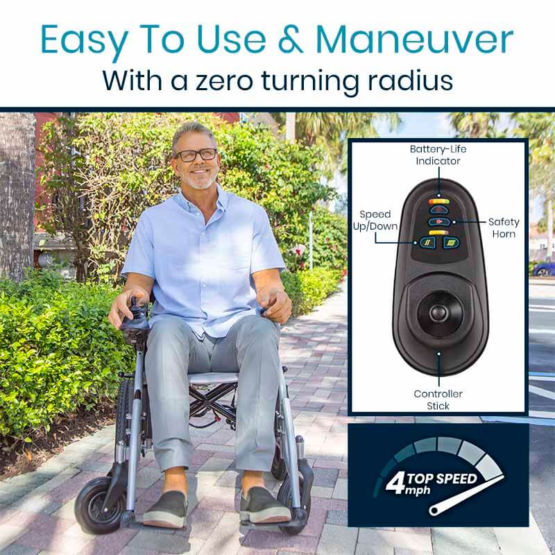 Vive Health MOB1029S Compact Power Wheelchair Power wheelchairs Vive Health