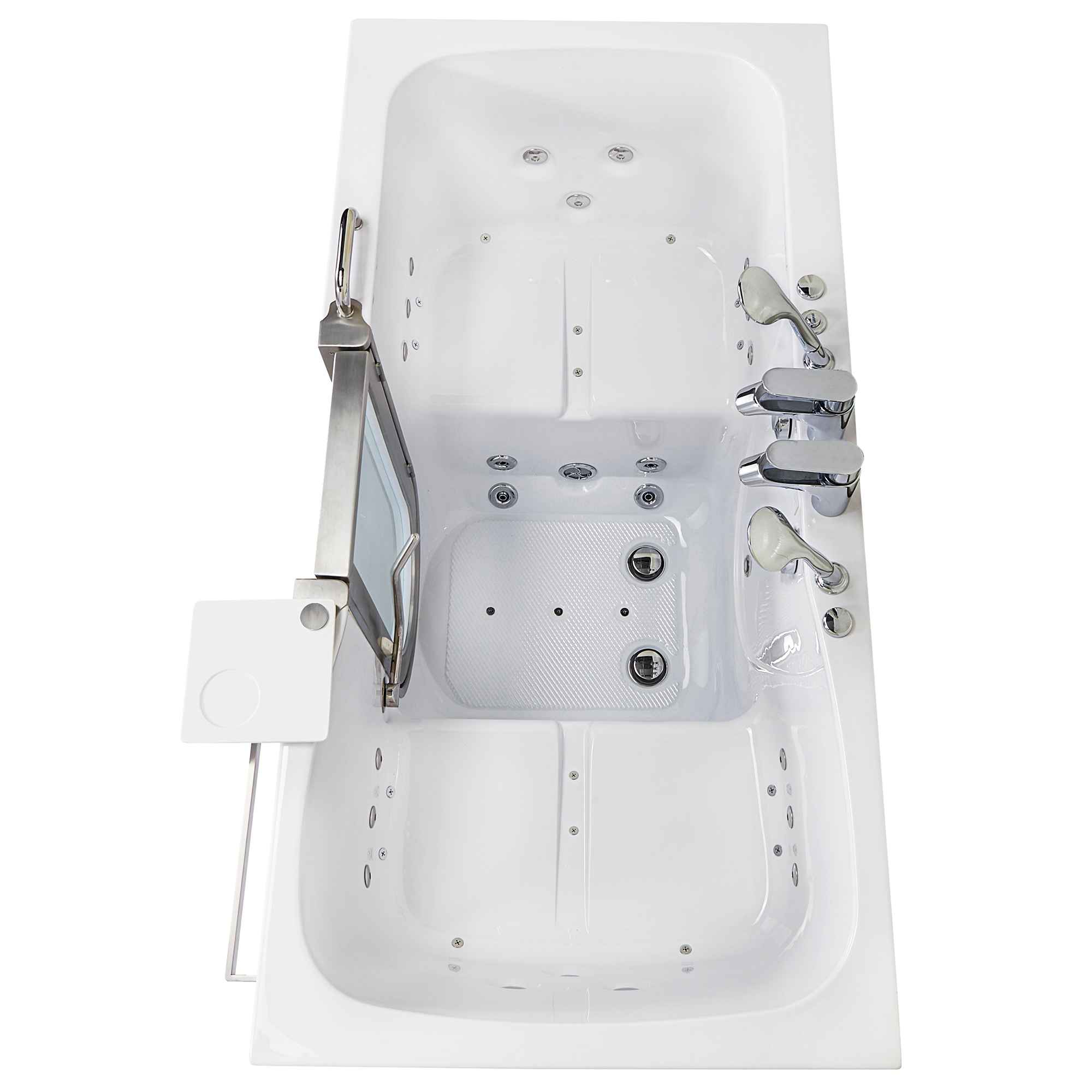 Ella Escape 36"x72" Two Seat Walk in Bathtub, Air + Hydro + Independent Foot Massage Bath Tub Ella's Bubbles