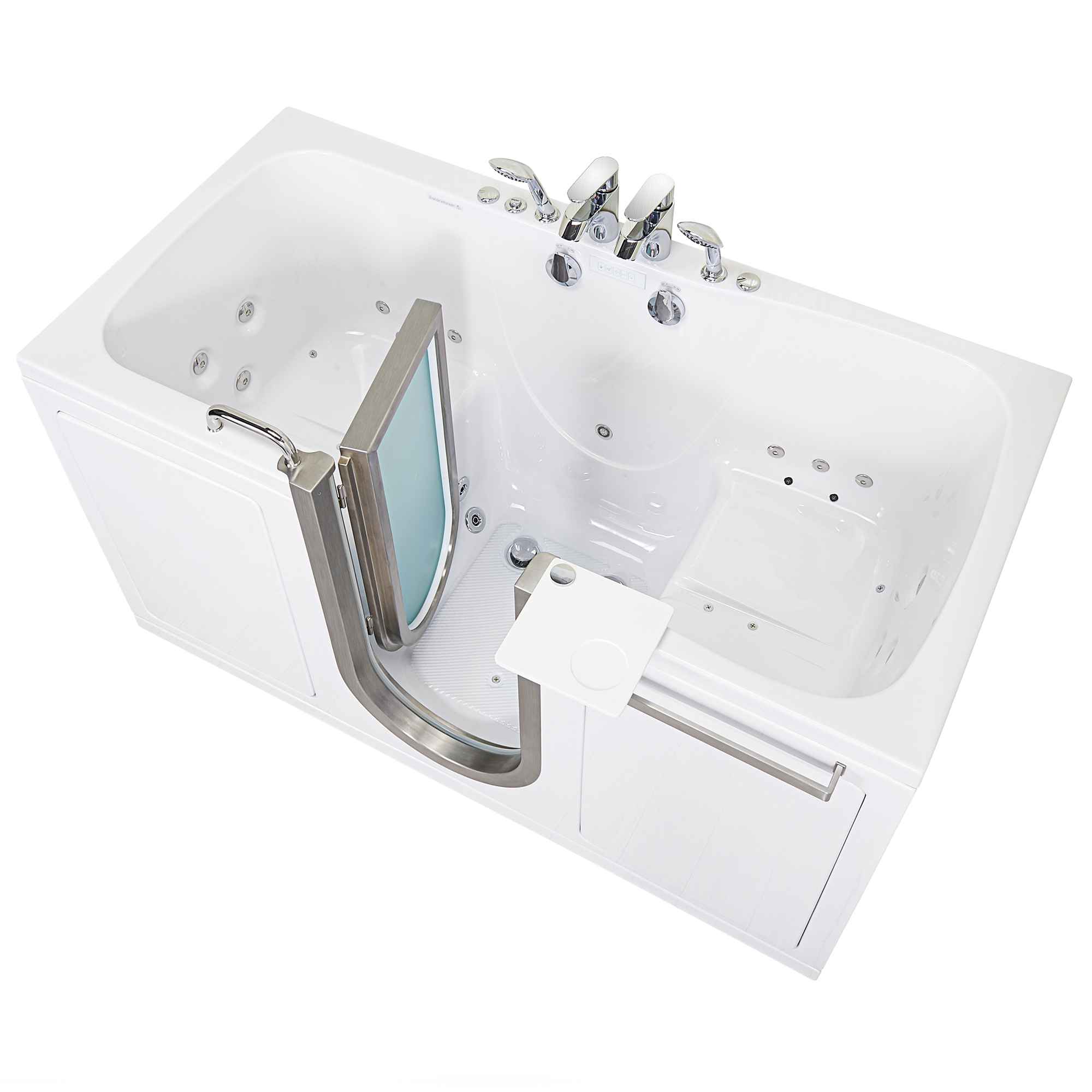 Ella Escape 36"x72" Two Seat Walk in Bathtub, Air + Hydro + Independent Foot Massage Bath Tub Ella's Bubbles