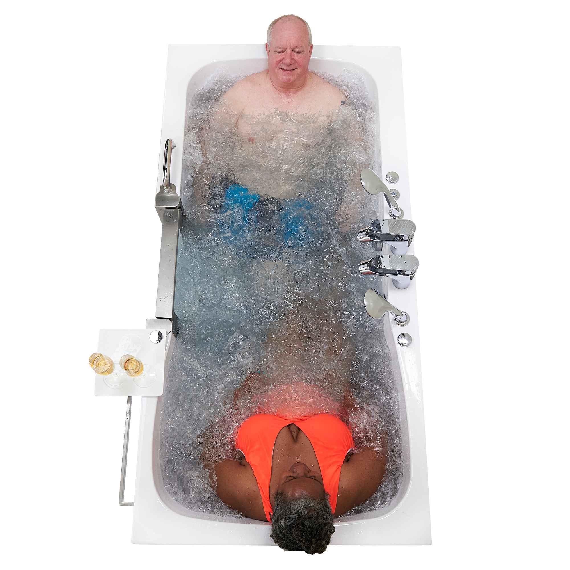 Ella Escape 36"x72" Two Seat Walk in Bathtub, Air + Hydro + Independent Foot Massage Bath Tub Ella's Bubbles