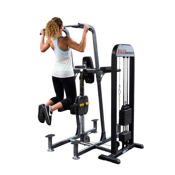 Body-Solid PRO-SELECT WEIGHT ASSISTED CHIN-DIP MACHINE FCD-STK Strength Body-Solid