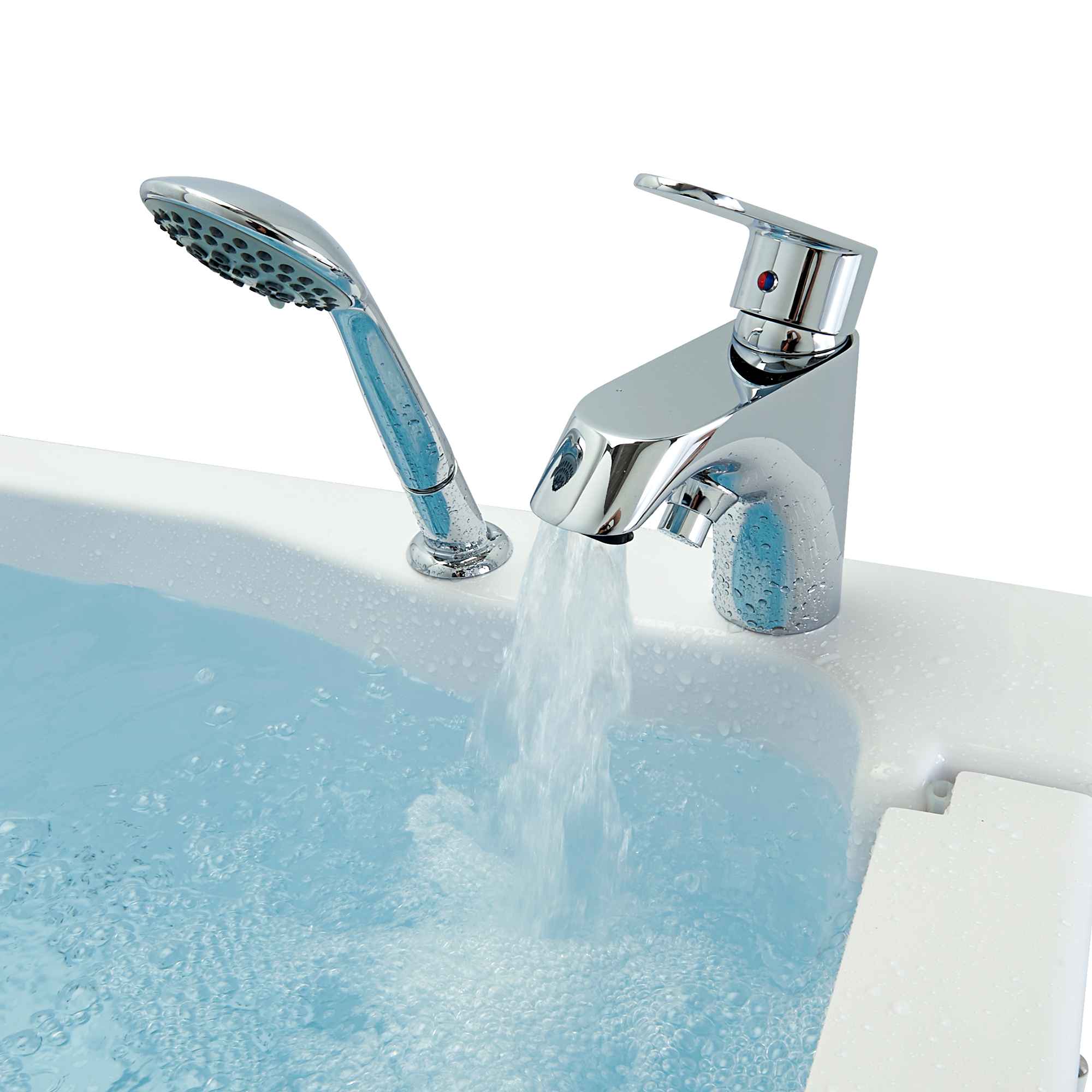 Ella Front Entry 32"x40" Acrylic Air and Hydro Massage Walk-In Bathtub with Outward Swing Door, 2 Piece Fast Fill Faucet, 2" Drain Bath Tub Ella's Bubbles