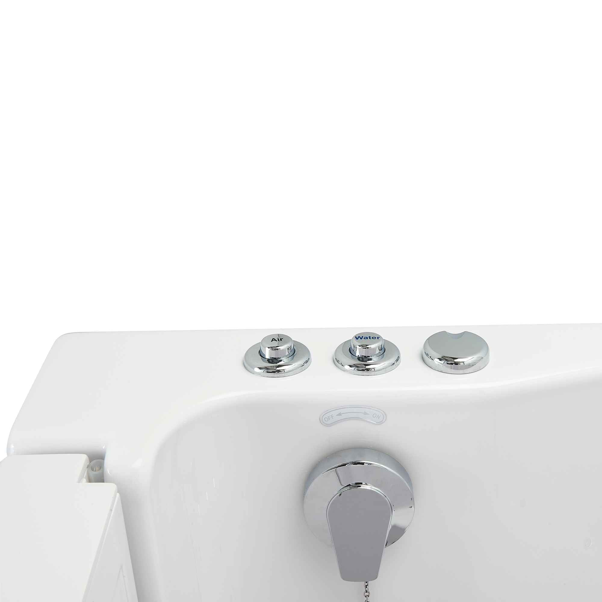 Ella Front Entry 32"x40" Acrylic Air and Hydro Massage Walk-In Bathtub with Outward Swing Door, 2 Piece Fast Fill Faucet, 2" Drain Bath Tub Ella's Bubbles