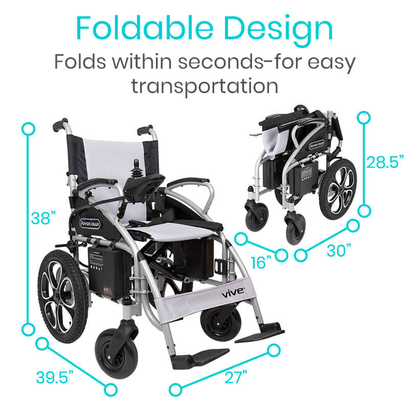 Vive Health MOB1029S Compact Power Wheelchair Power wheelchairs Vive Health