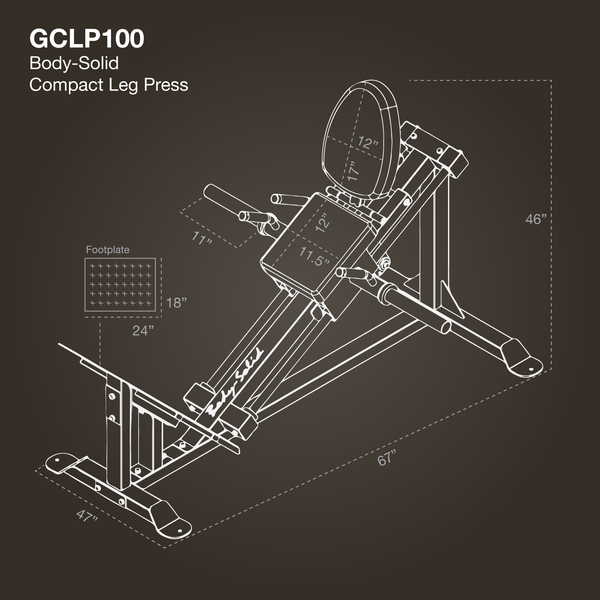 BODY-SOLID COMPACT LEG PRESS GCLP100 Strength Body-Solid