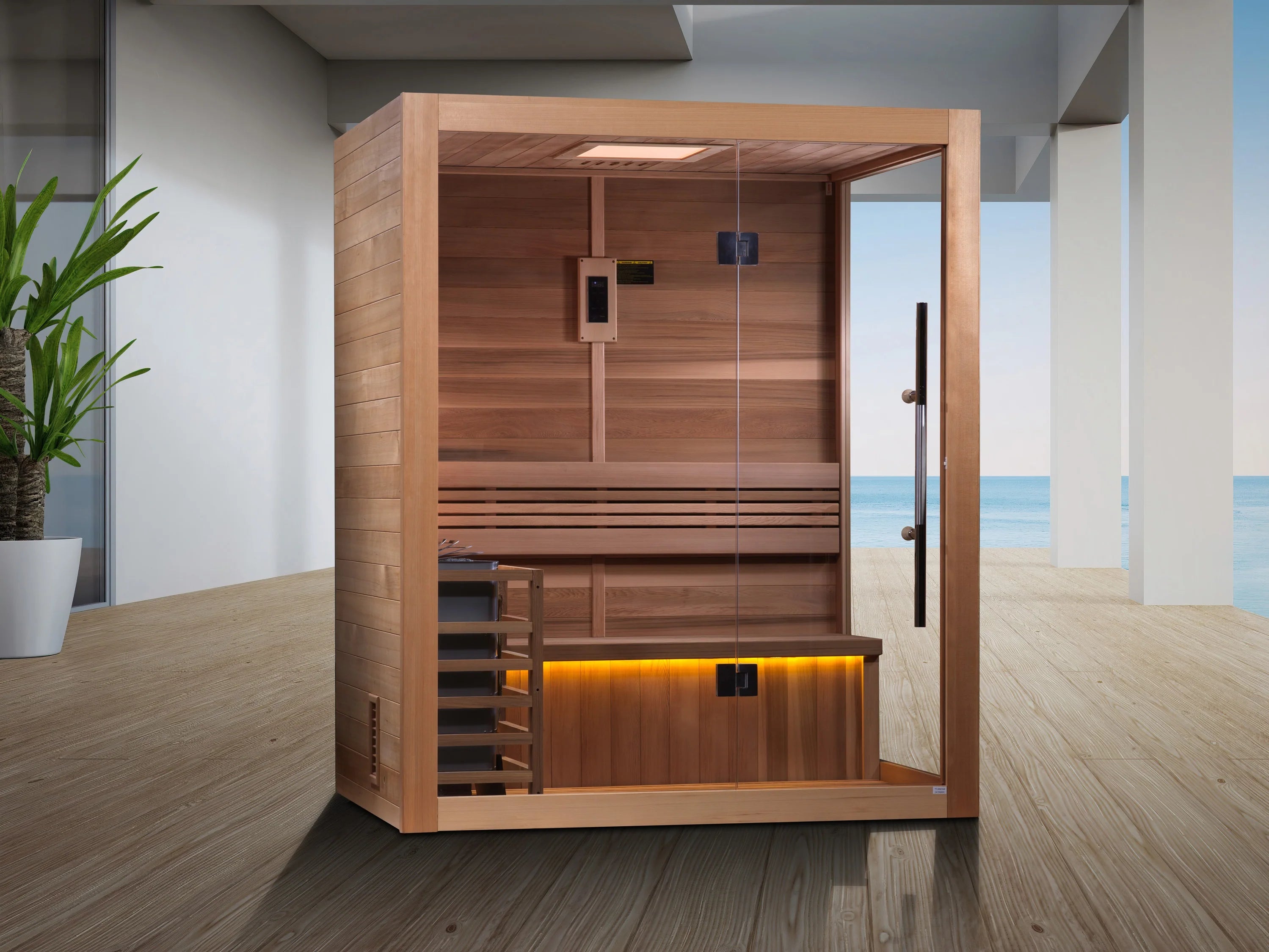Golden Designs Hanko Edition 2 Person Indoor Traditional Sauna (Heater Included) Indoor Sauna Golden Designs