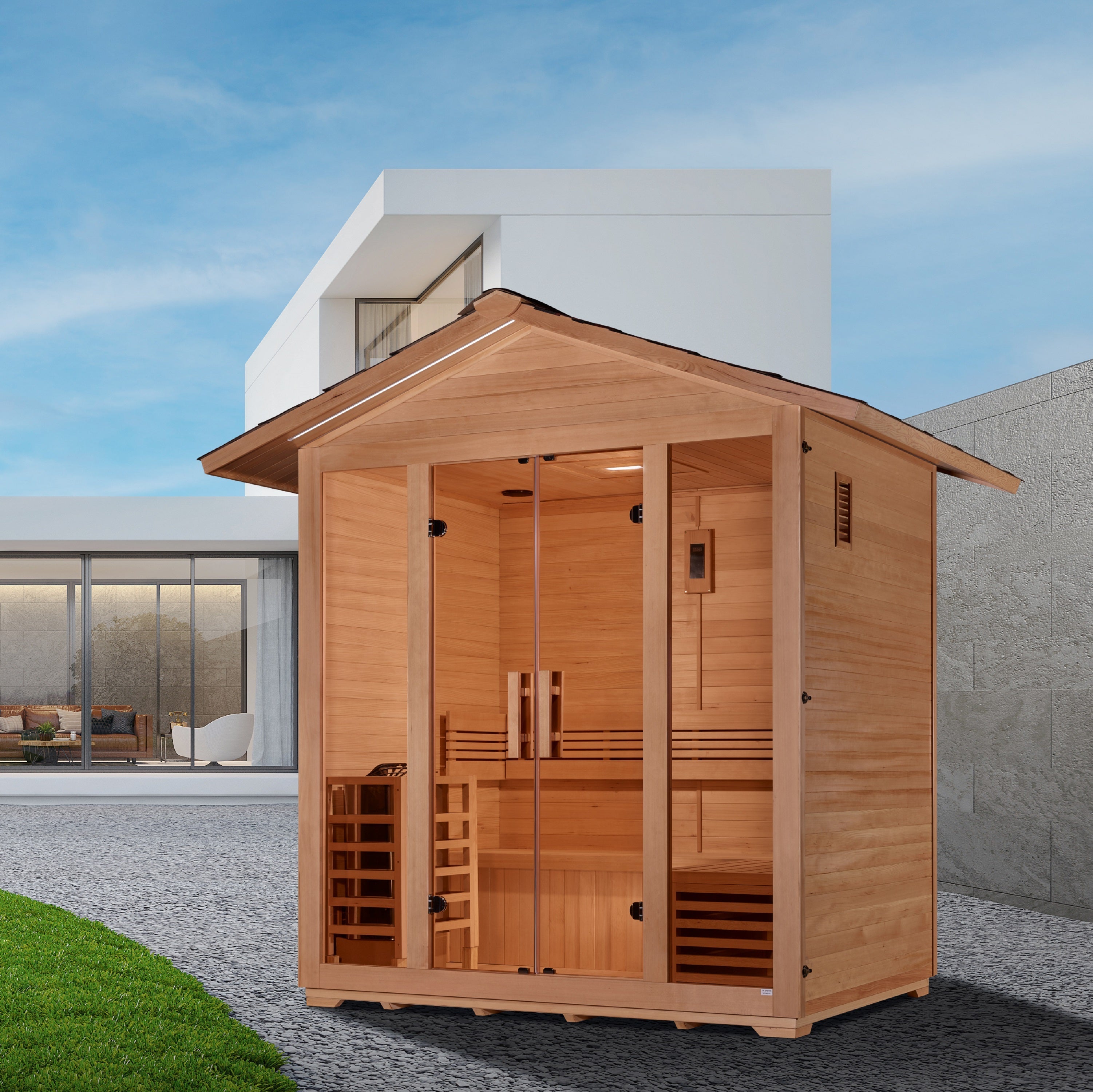 Golden Designs "Vorarlberg" 5 Person Traditional Outdoor Sauna (Heater Included) Golden Designs