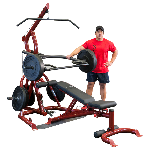 BODY-SOLID CORNER LEVERAGE GYM PACKAGE WITH BENCH GLGS100P4 Strength Body-Solid