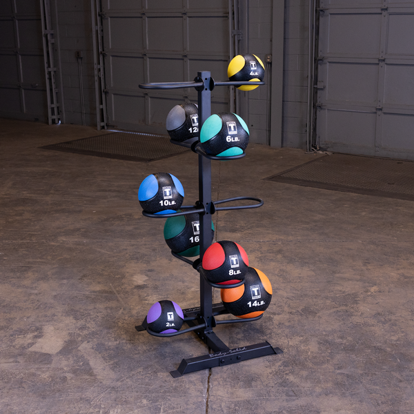 BODY-SOLID GMR20 MEDICINE BALL AND WALL BALL RACK GMR20 Strength Body-Solid