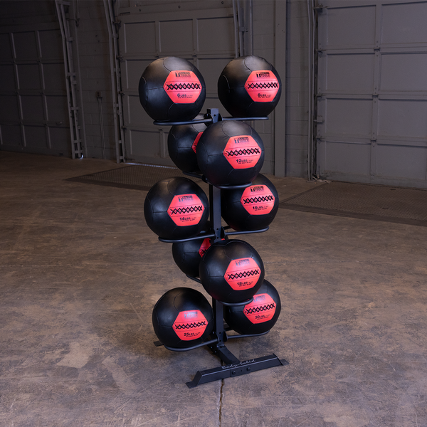 BODY-SOLID GMR20 MEDICINE BALL AND WALL BALL RACK GMR20 Strength Body-Solid