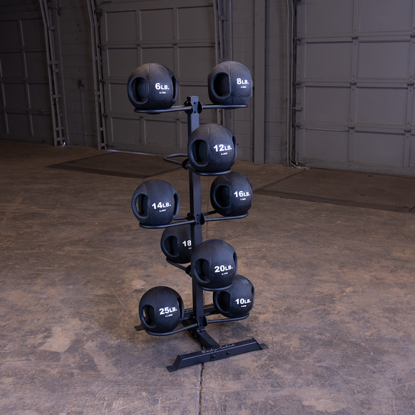 BODY-SOLID GMR20 MEDICINE BALL AND WALL BALL RACK GMR20 Strength Body-Solid