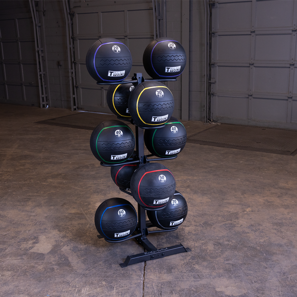BODY-SOLID GMR20 MEDICINE BALL AND WALL BALL RACK GMR20 Strength Body-Solid