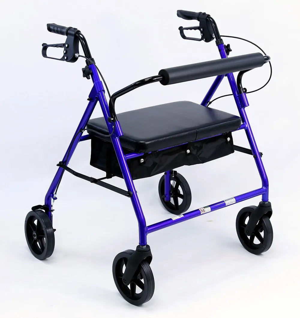 Karman R-4800 Extra Wide Lightweight Rollator, Aluminum Walkers & Rollators Karman Healthcare Blue