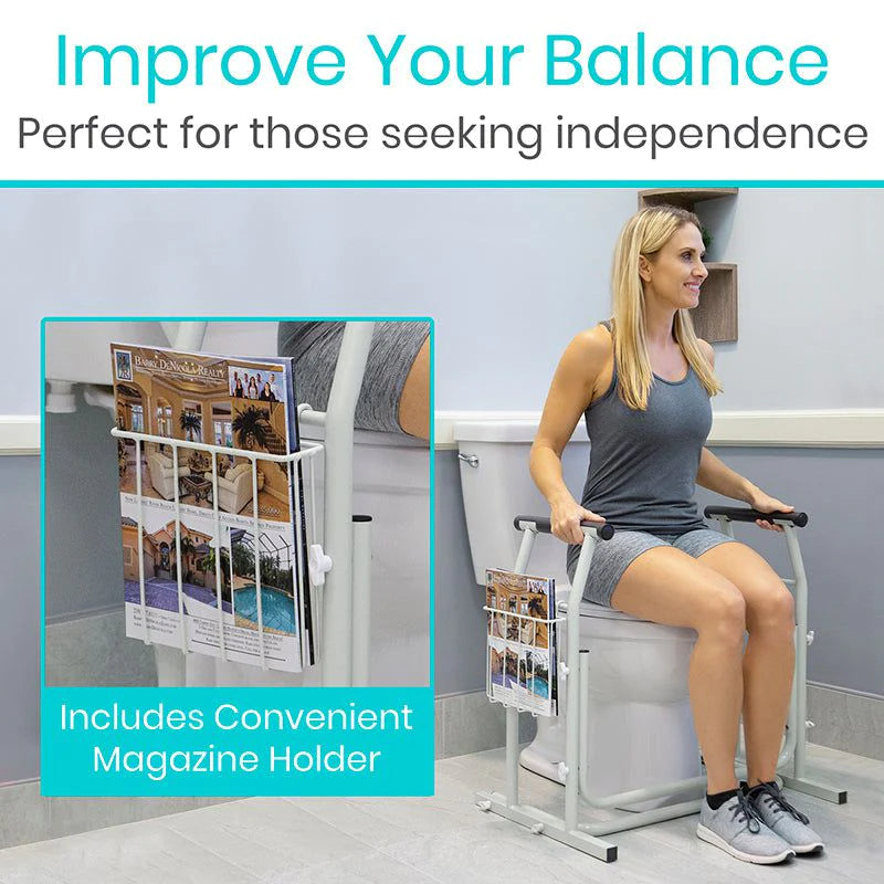 Vive Health LVA1023 Stand Alone Toilet Rail Living Aids Vive Health