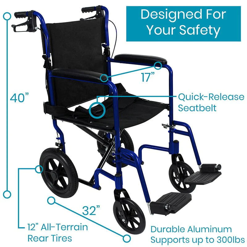 Vive Health Transport Wheelchair transport wheelchairs Vive Health
