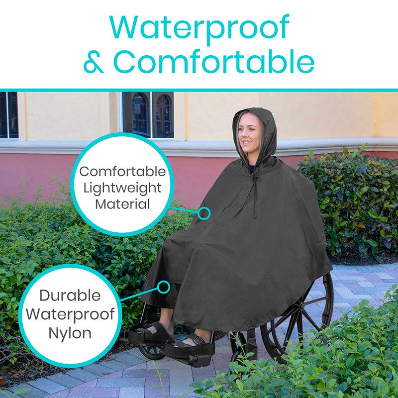 Vive Health MOB1046BLK Wheelchair Poncho Wheelchair Accessories Vive Health