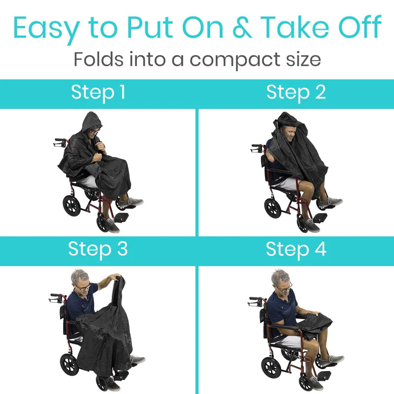 Vive Health MOB1046BLK Wheelchair Poncho Wheelchair Accessories Vive Health