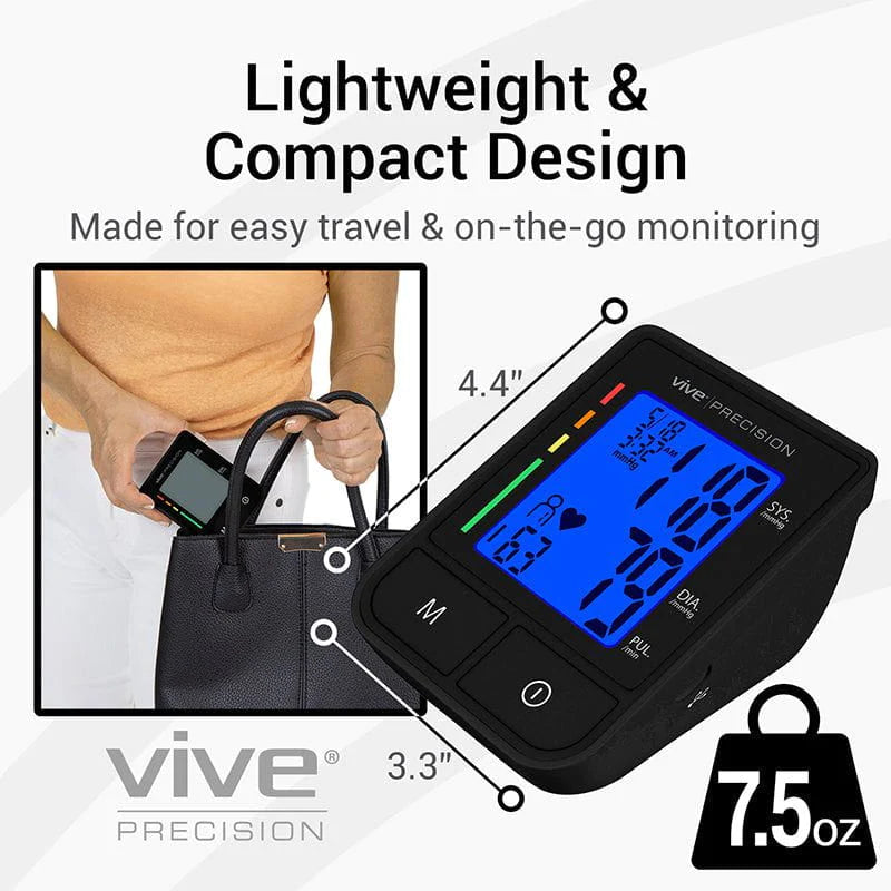 Vive Health DMD1061BLK Compact Blood Pressure Monitor Digital Measuring Devices Vive Health