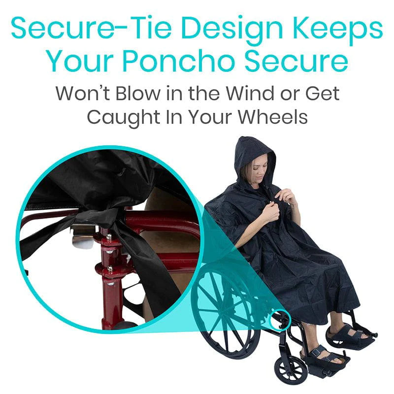 Vive Health MOB1046BLK Wheelchair Poncho Wheelchair Accessories Vive Health