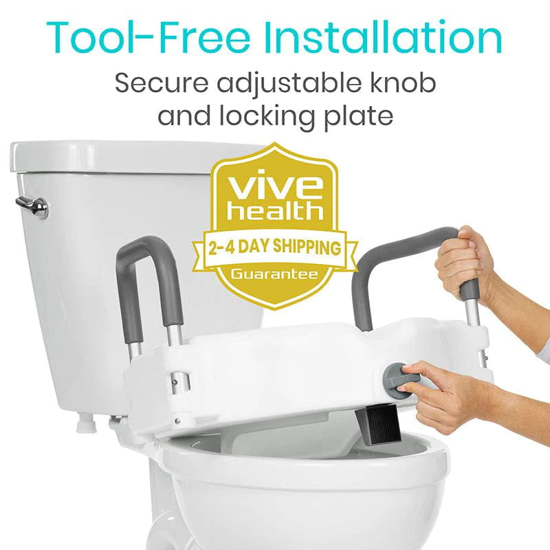 Vive Health LVA1011 Raised Toilet Seat Living Aids Vive Health
