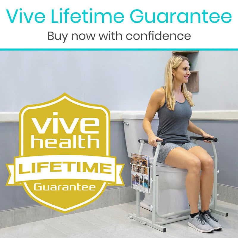 Vive Health LVA1023 Stand Alone Toilet Rail Living Aids Vive Health
