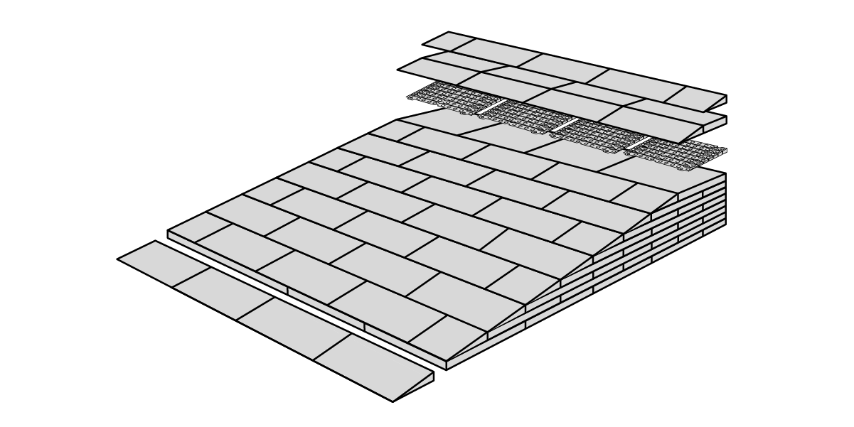 Stepless Excellent Ramp Kit 5 - Height 14,4 – 19,9 cm Ramp Guldmann Stepless 100cm Holes (indoor use)