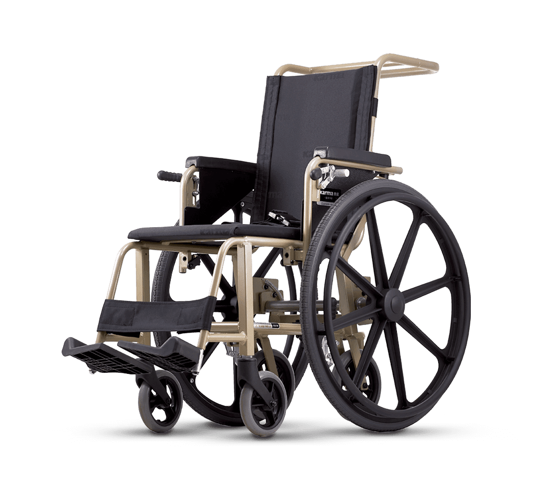 Karman KM-AA20 Convertible Airplane Aisle Chair with Quick Release Rear Wheels Airplane Aisle Wheelchairs Karman Healthcare