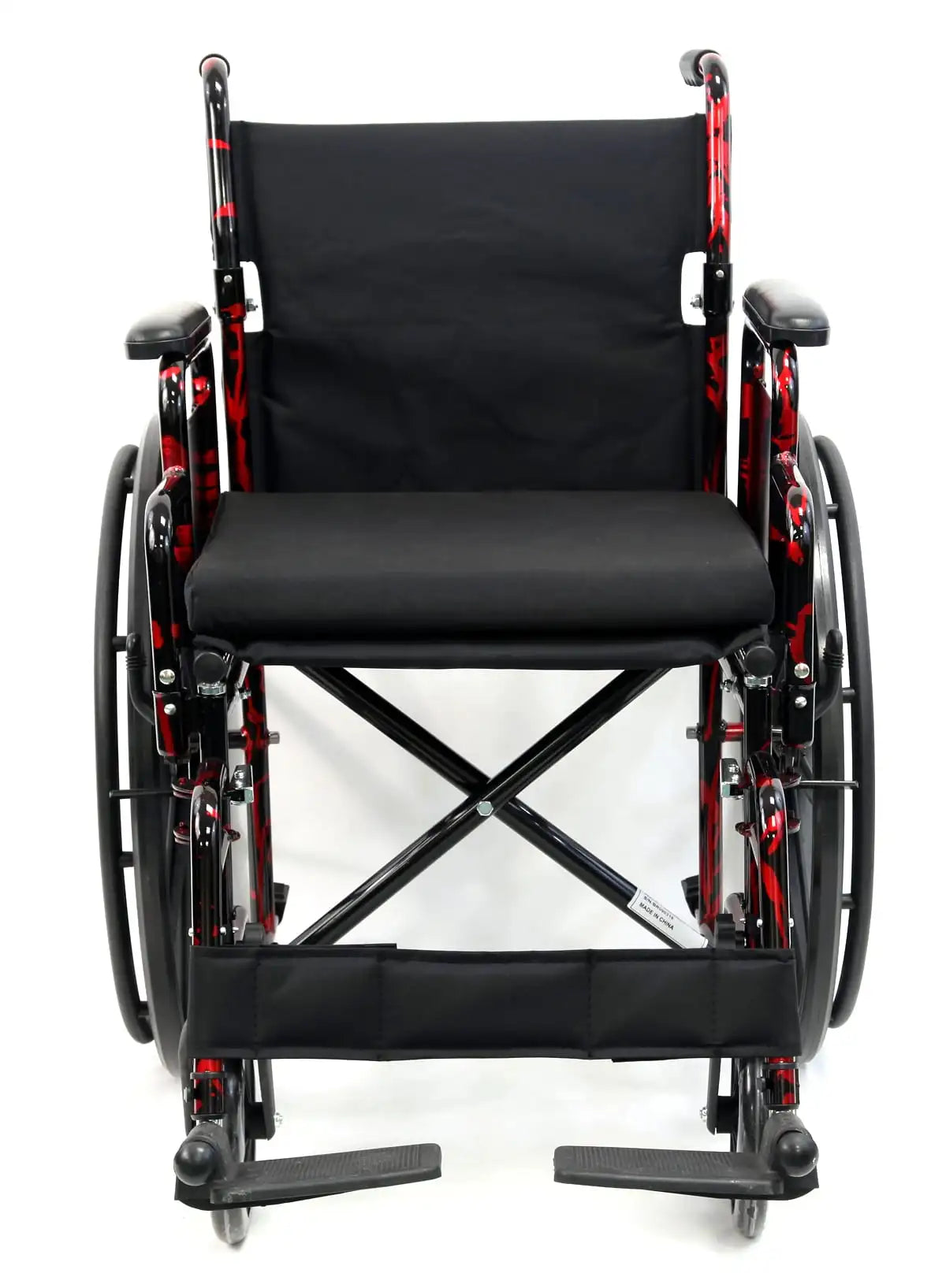 Karman LT-770Q Lightweight Wheelchair Red Streak with Quick Release Wheels Standard Wheelchairs Karman Healthcare
