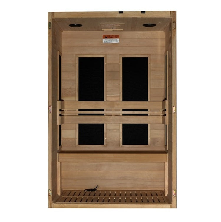 Maxxus S-Line Yoga 2-Person Ultra Low EMF FAR Infrared Sauna - Canadian Hemlock