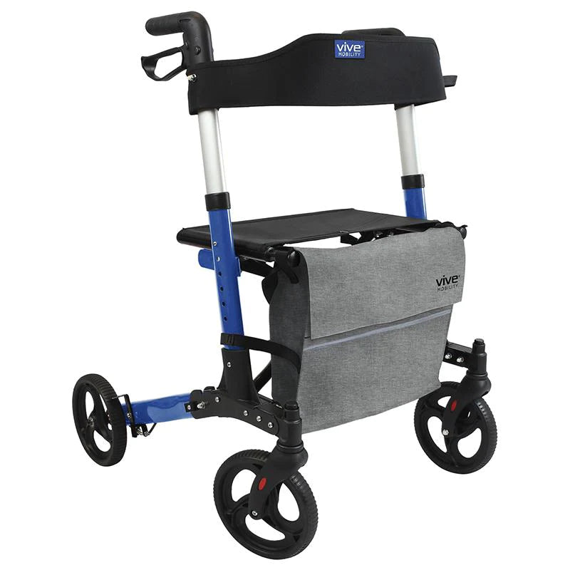 Vive Health MOB1044BLU Foldable Rollator Series T Walkers & Rollators Vive Health