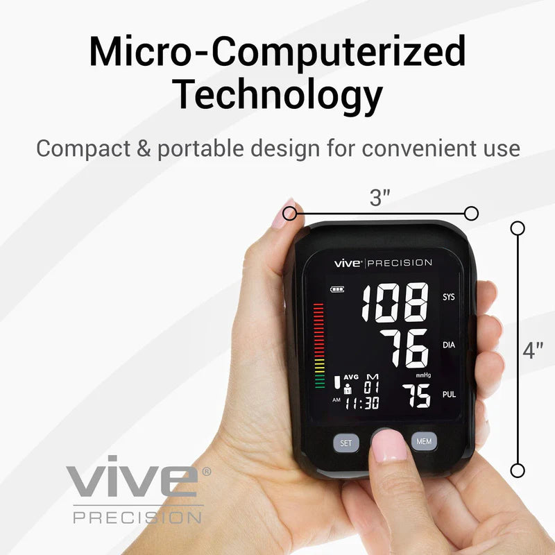 Vive Health DMD1037BLK Compact Blood Pressure Monitor Digital Measuring Devices Vive Health