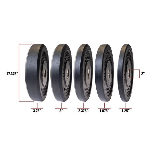 Body-Solid Premium Bumper Plates OBPH With Black Olympic Bar Set Bumper Plates Body-Solid 450 lb Set Yes