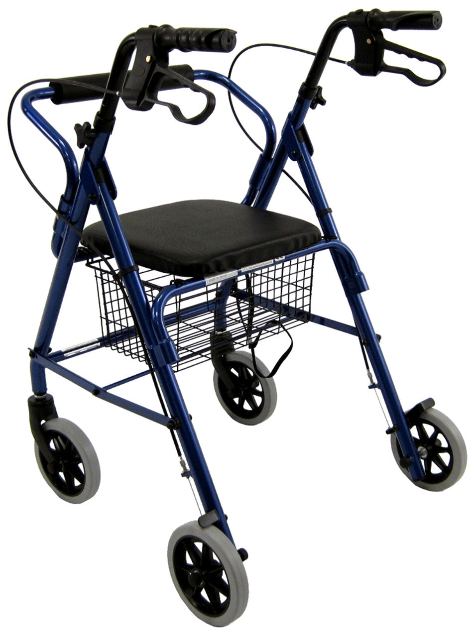 Karman R-4100 Low Seat Rollator with Loop Brakes, Padded Seat, and Basket Walkers & Rollators Karman Healthcare