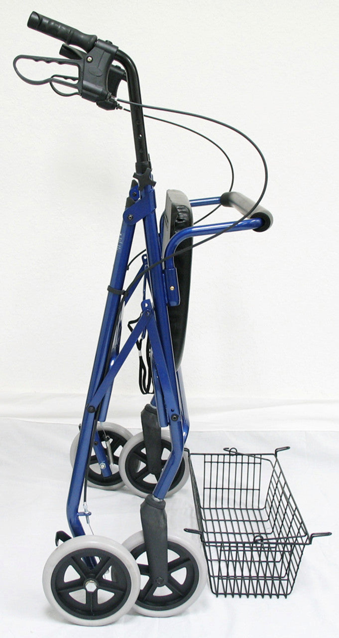Karman R-4700 Extra Wide Bariatric Rollator with Padded Flip-down Seat, Steel Walkers & Rollators Karman Healthcare