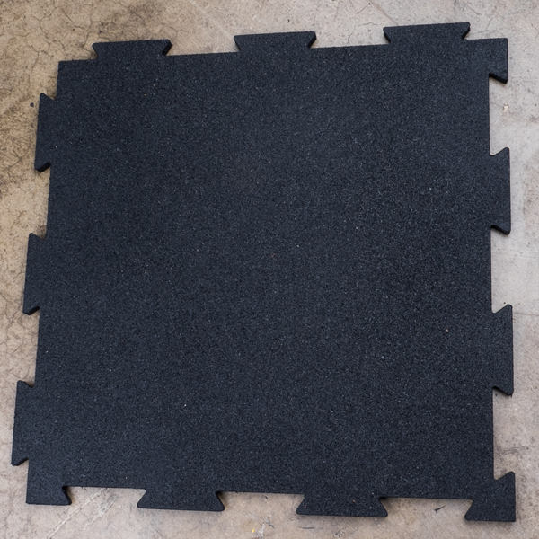 BODY-SOLID TOOLS INTERLOCKING RUBBER FLOORING (BLACK) RFBST4PB Strength Body-Solid