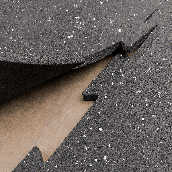 BODY-SOLID TOOLS INTERLOCKING RUBBER FLOORING (SPECKLED) RFBST4PS Strength Body-Solid