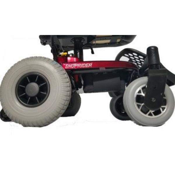 Shoprider Jimmie Portable Power Chair - UL8WPBS Mid-Wheel Drive Power Chair Shoprider Elevating Legrests (+$160)