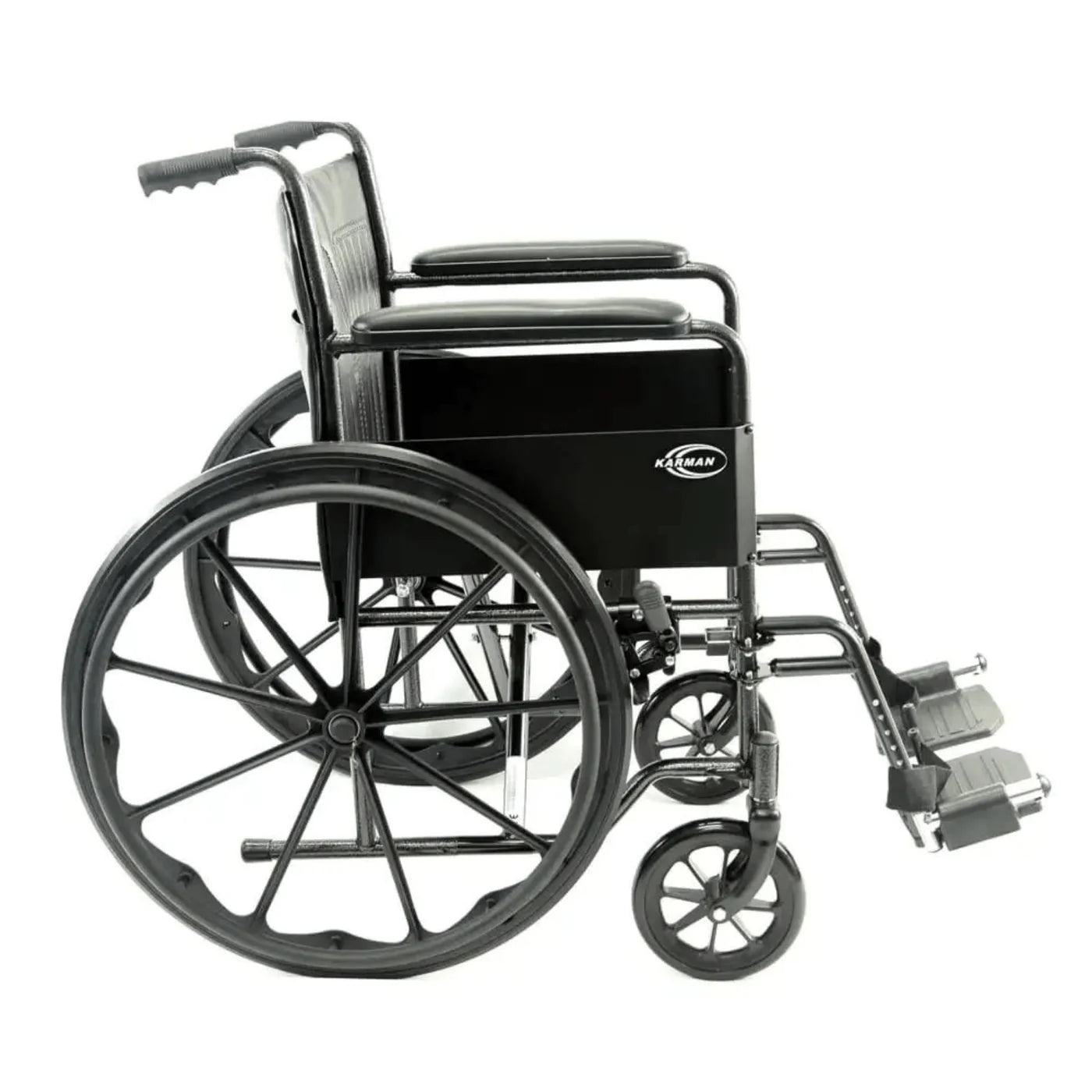 Karman KN-800T Steel Wheelchair with Fixed Armrest 18" Seat Standard Wheelchairs Karman Healthcare
