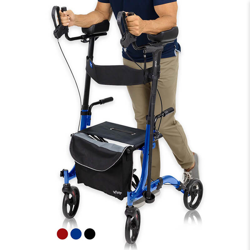 Vive Health Upright Walker Walkers & Rollators Vive Health Blue