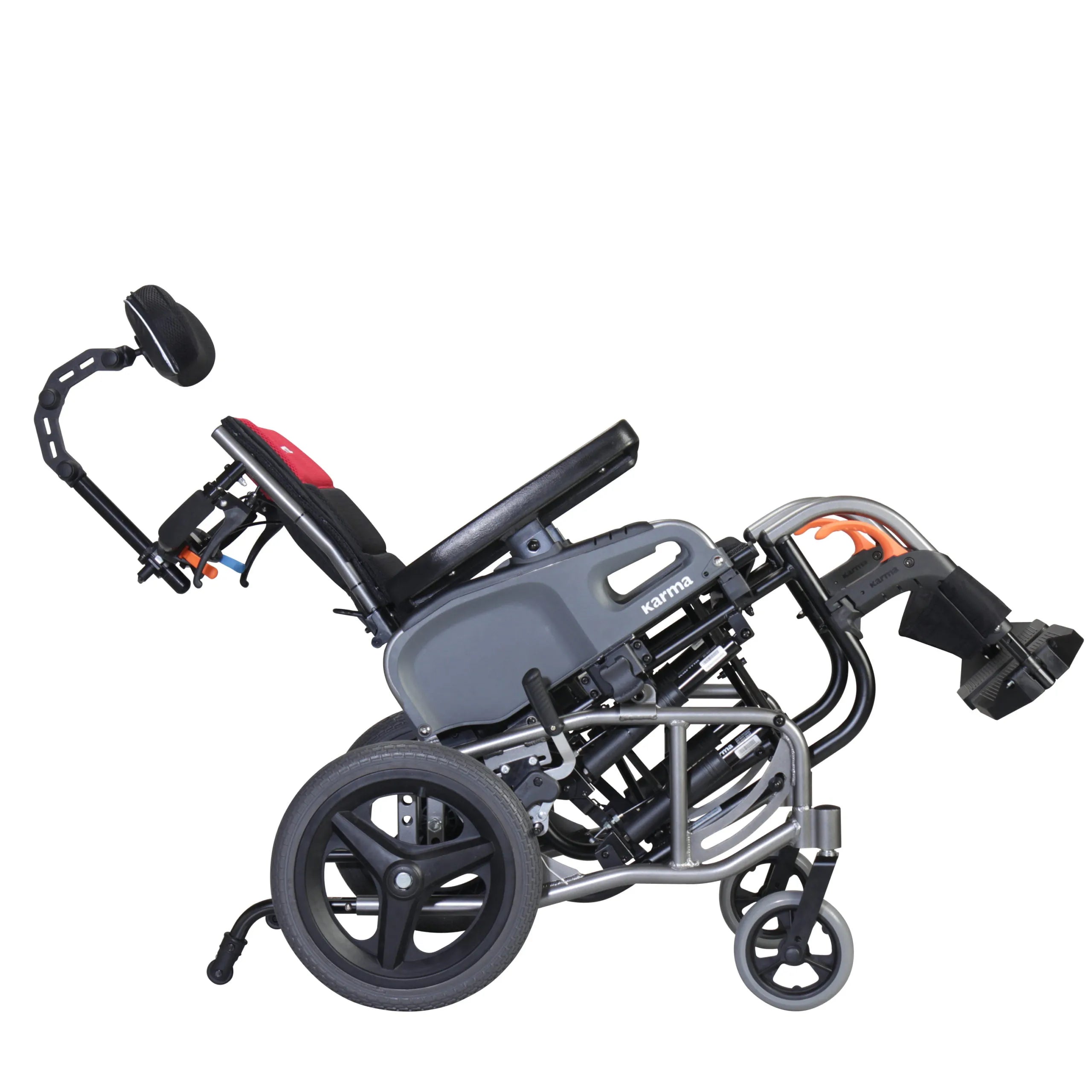 Karman VIP2-TR Tilt-in-Space Reclining Transport Wheelchair Reclining Wheelchairs Karman Healthcare 16" Swing Away (standard)