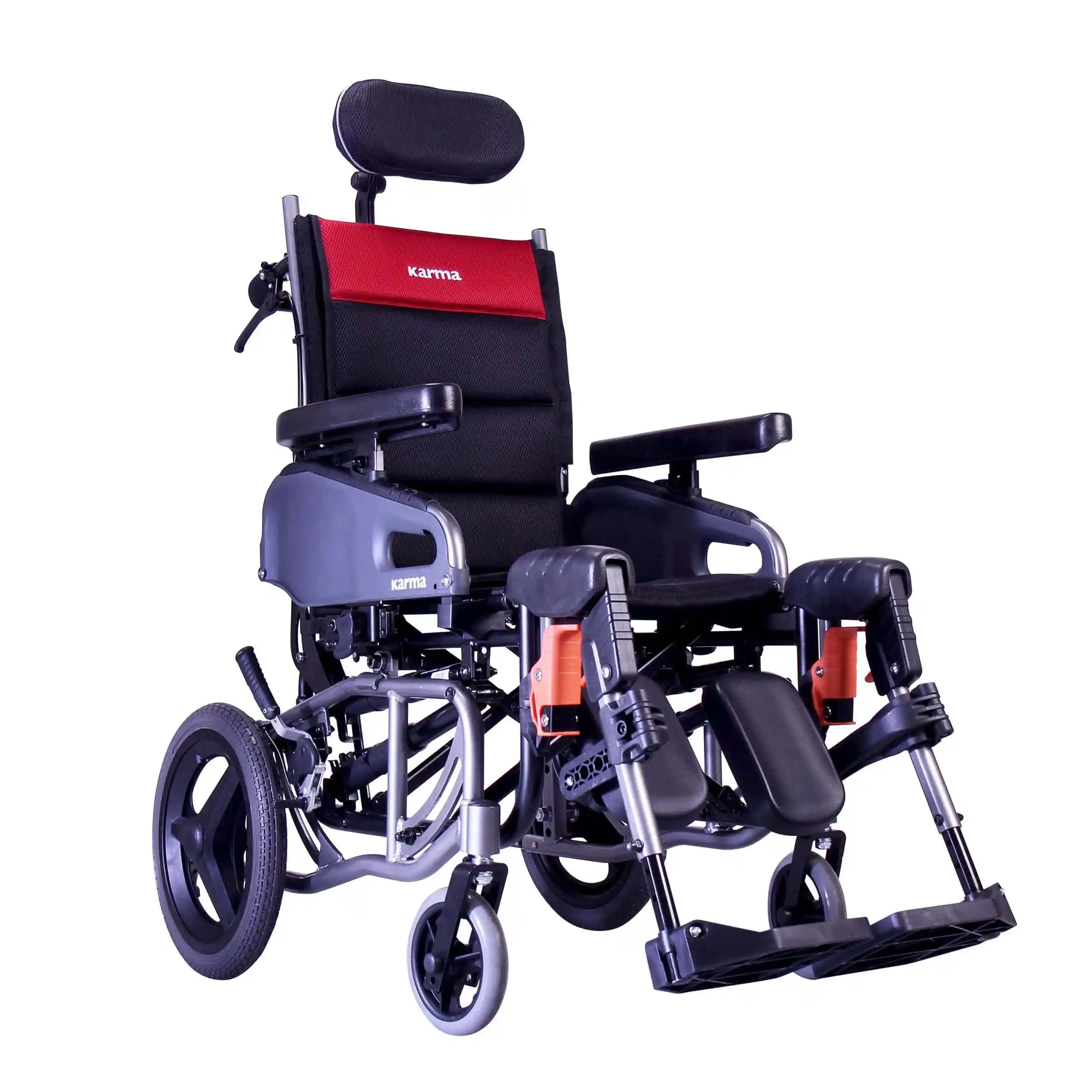 Karman VIP2-TR Tilt-in-Space Reclining Transport Wheelchair Reclining Wheelchairs Karman Healthcare