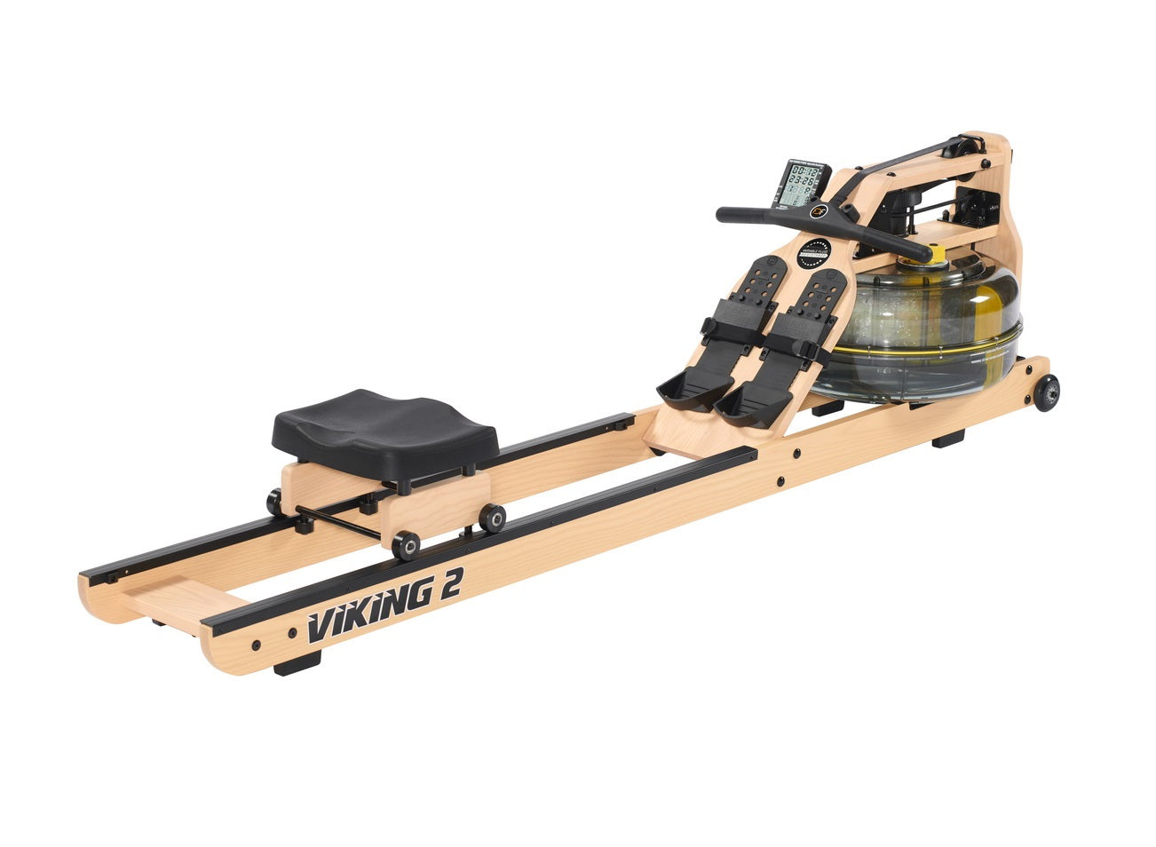First Degree Fitness Viking 2 Plus Select Bleach Blonde Wood Fluid Resistance Indoor Rowing Machine Fitness First Degree Fitness