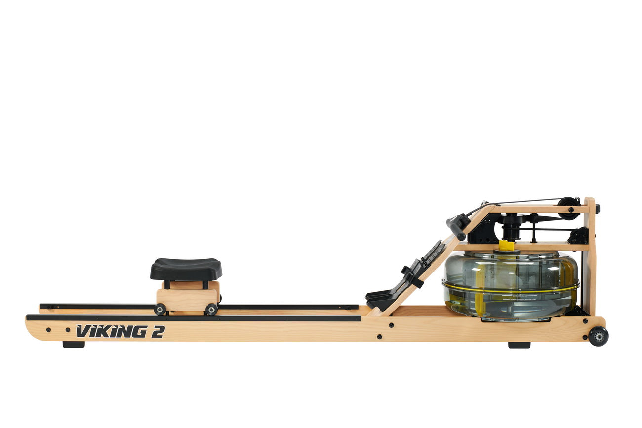 First Degree Fitness Viking 2 Plus Select Bleach Blonde Wood Fluid Resistance Indoor Rowing Machine Fitness First Degree Fitness
