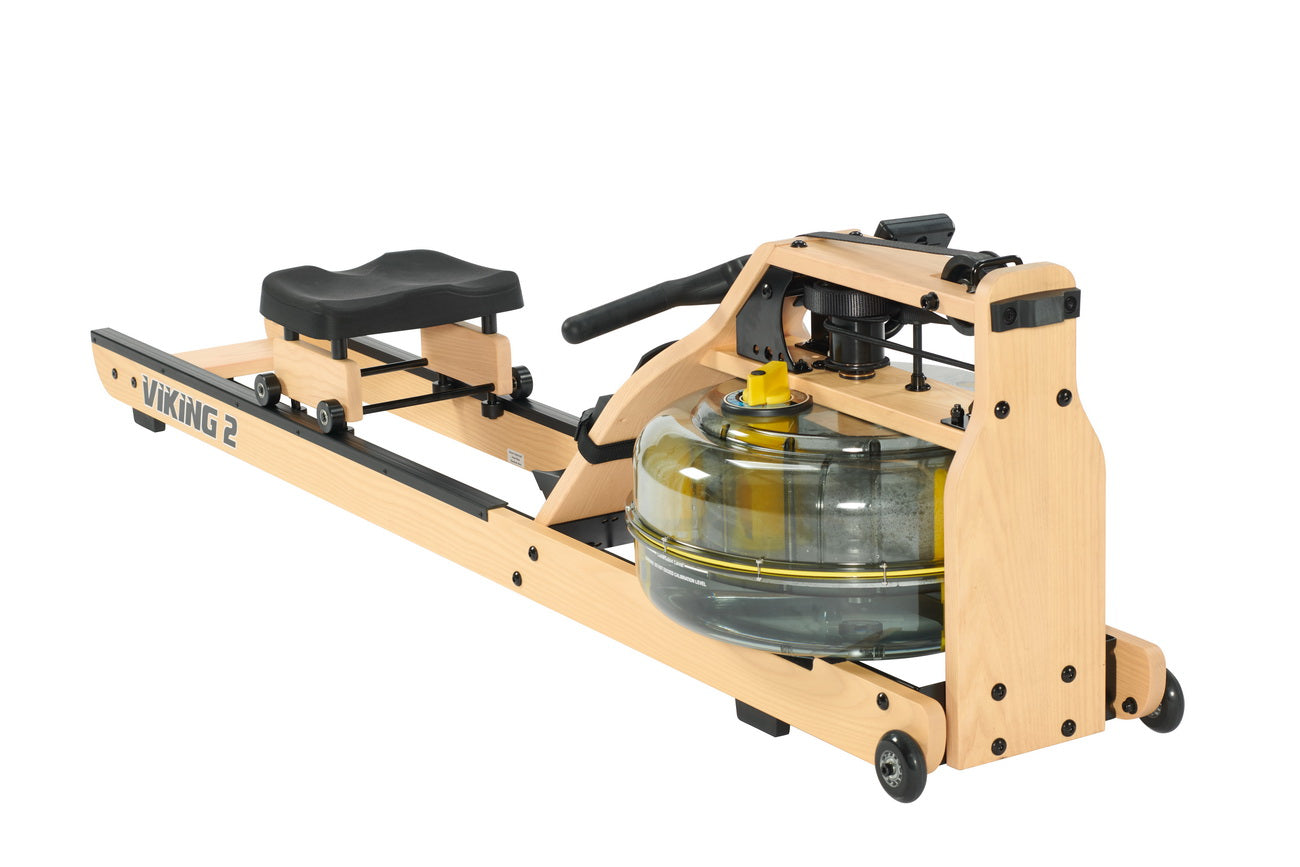 First Degree Fitness Viking 2 Plus Select Bleach Blonde Wood Fluid Resistance Indoor Rowing Machine Fitness First Degree Fitness