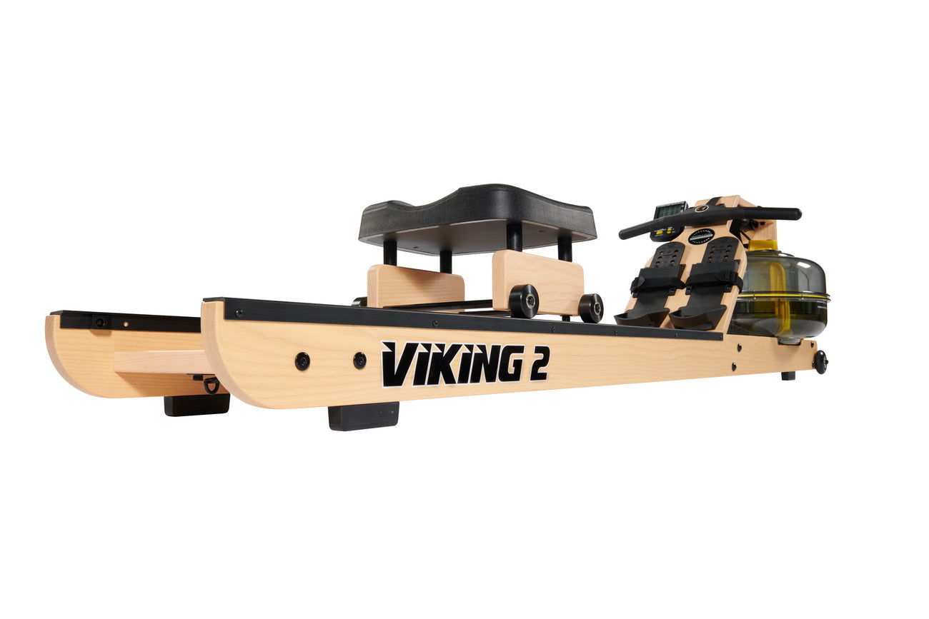 First Degree Fitness Viking 2 Plus Select Bleach Blonde Wood Fluid Resistance Indoor Rowing Machine Fitness First Degree Fitness