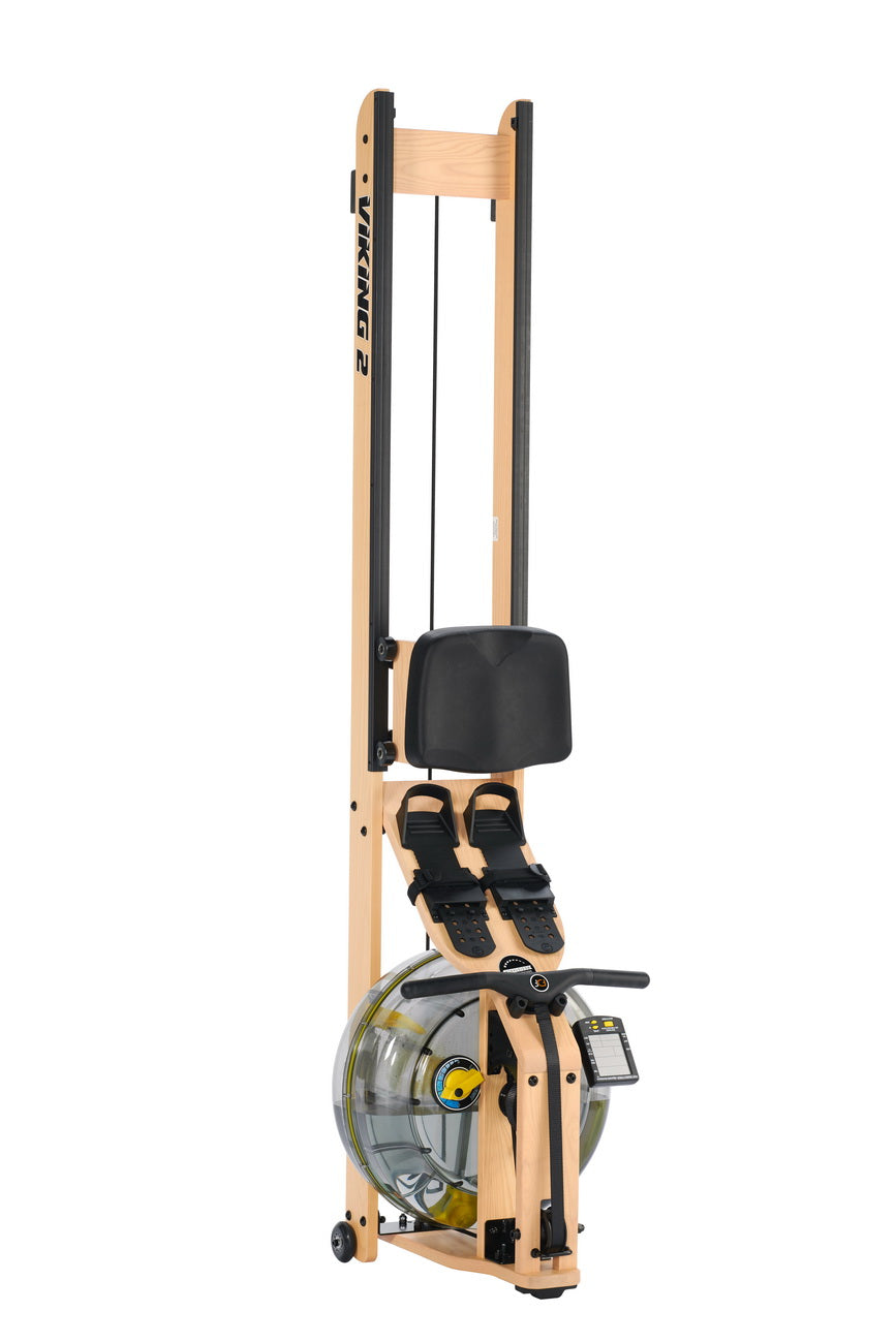 First Degree Fitness Viking 2 Plus Select Bleach Blonde Wood Fluid Resistance Indoor Rowing Machine Fitness First Degree Fitness