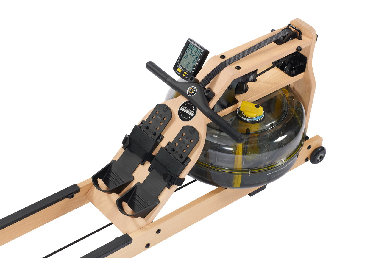 First Degree Fitness Viking 2 Plus Select Bleach Blonde Wood Fluid Resistance Indoor Rowing Machine Fitness First Degree Fitness